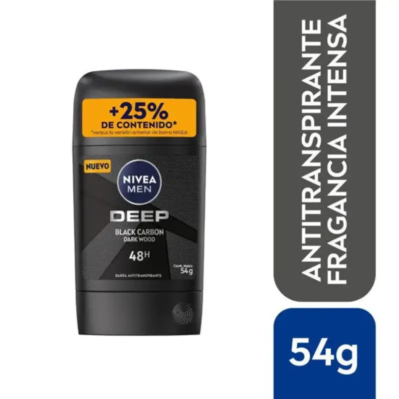 Antitranspirante Nivea Men Deep Black Carbon 54g