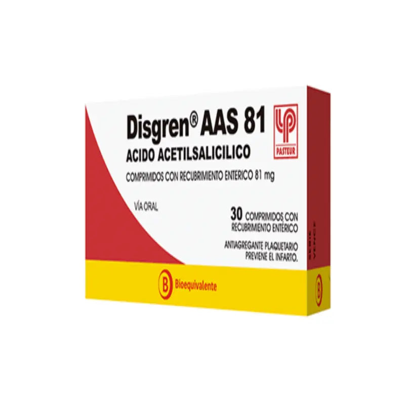 Disgren AAS 81 30 Comprimidos Con Recubrimiento Entérico