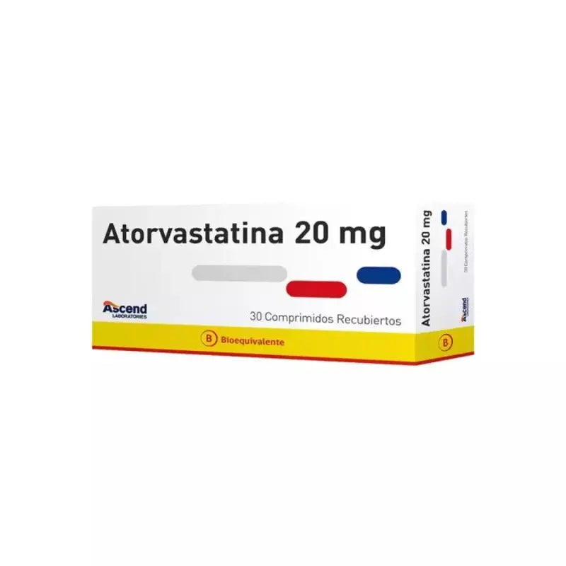 Atorvastatina 20mg 30 Comprimidos Recubiertos