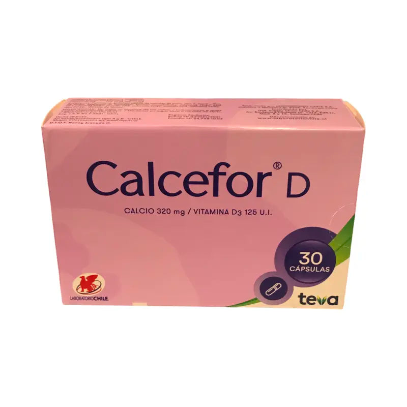 Calcefor D 320mg/Vitamina D3125 U.I. 30 Cápsulas