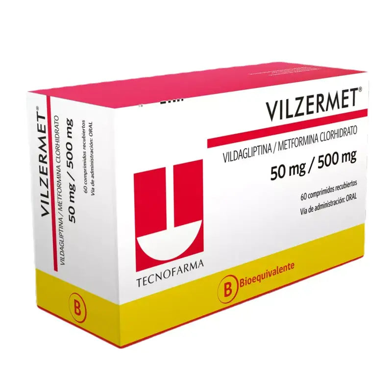 Vilzermet 50mg/500mg 60 Comprimidos Recubiertos