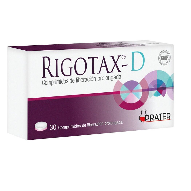 Rigotax-D Cetirizina / Pseudoefedrina 30 Comprimidos Prolongados