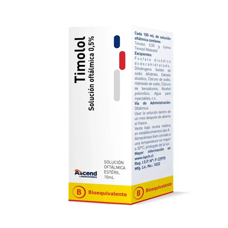 Timolol 0,5% Solución Oftálmica 10ml