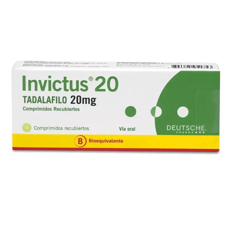 Invictus 20mg 4 Comprimidos Recubiertos