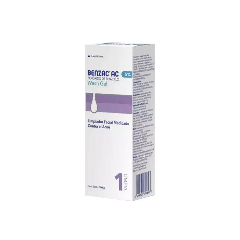 Benzac Ac Wash Gel Dérmico 5% 50mg/g gel 100g