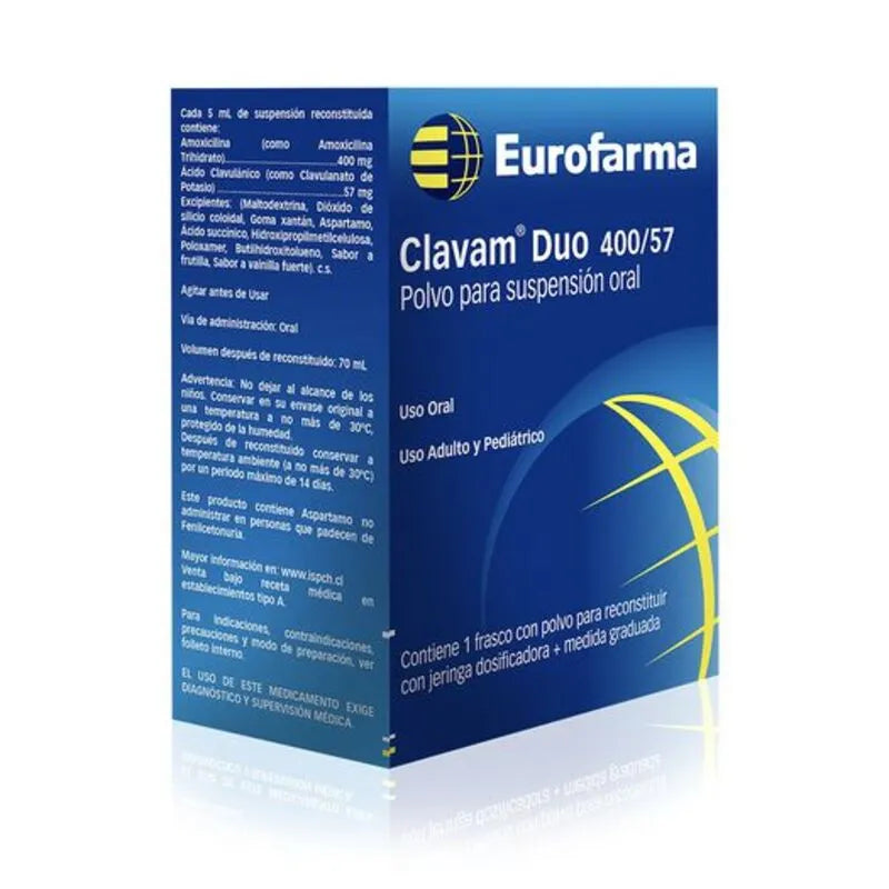 Clavam Duo 400/57mg Polvo para suspensión oral con solvente 70ml