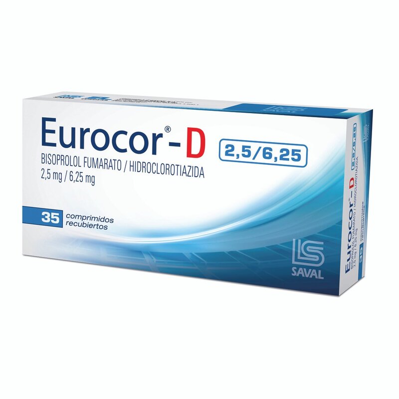 Eurocor-D 2,5mg/6,25mg 35 Comprimidos Recubiertos