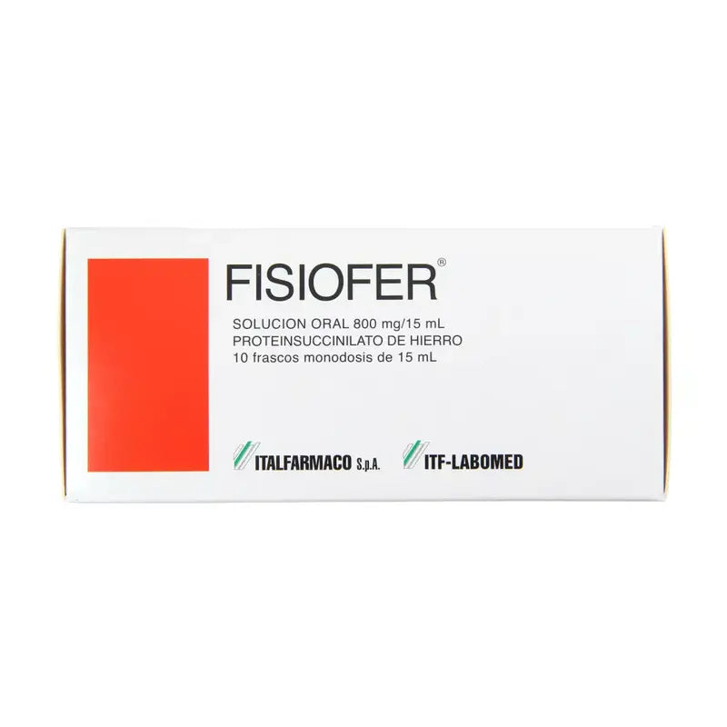 Fisiofer Solución Oral 800mg/15ml 10 Frascos Monodosis De 15ml