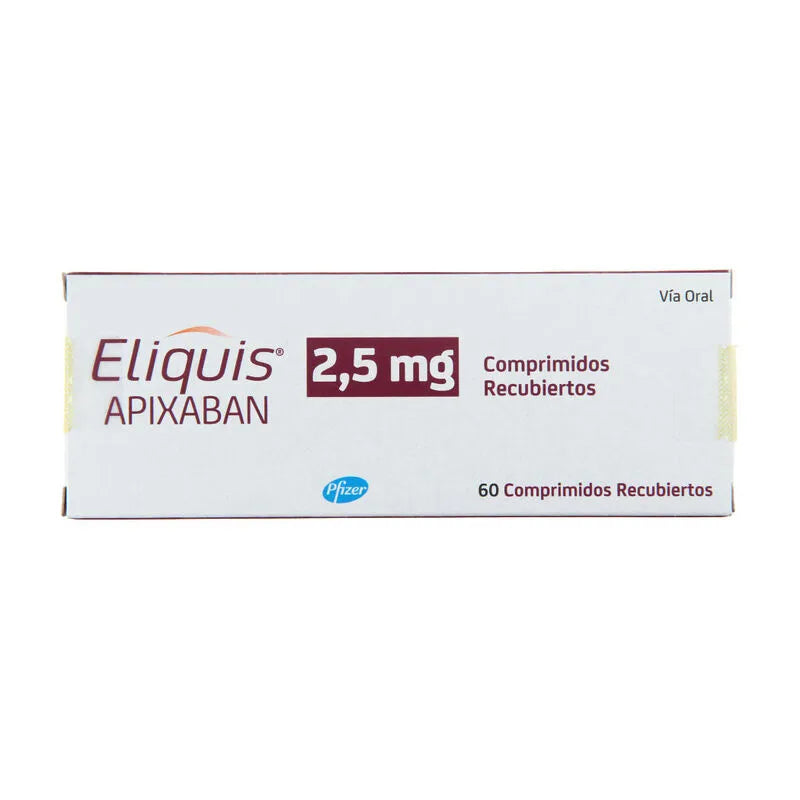 Eliquis 2,5mg 60 Comprimidos Recubiertos