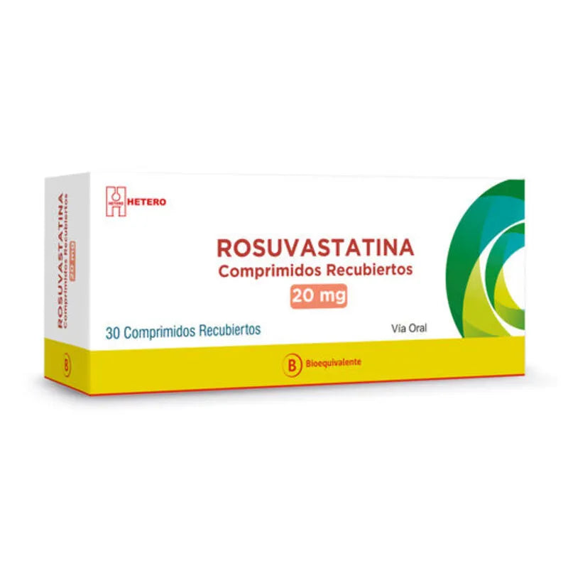 Rosuvastatina 20mg 30 Comprimidos Recubiertos