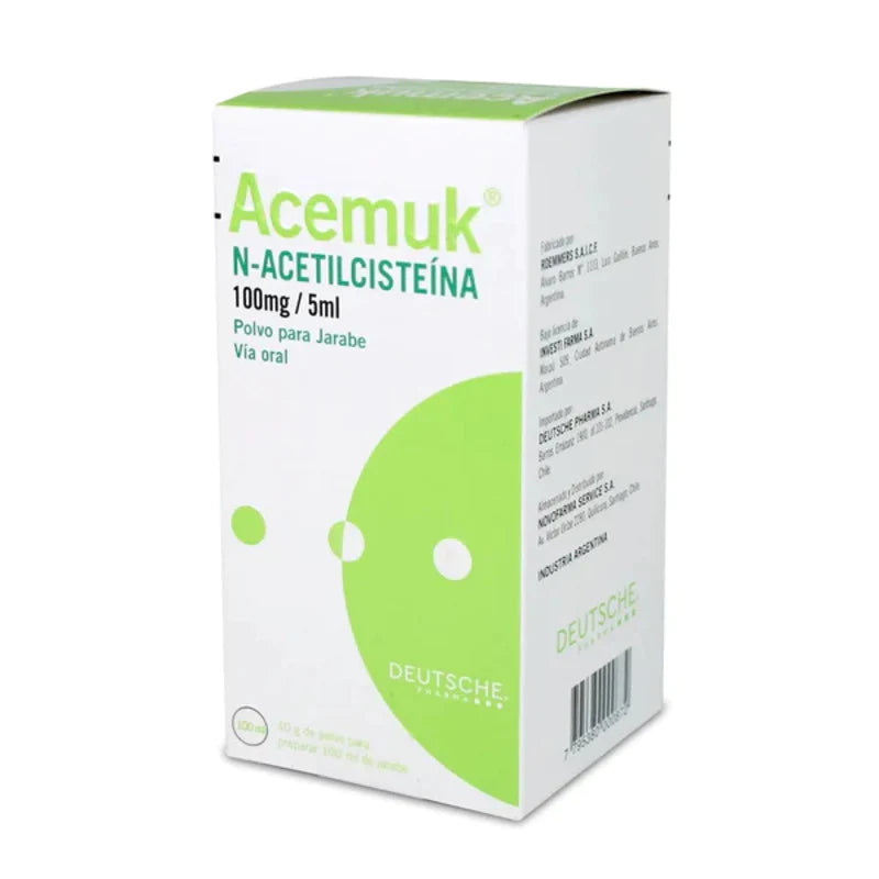 Acemuk 100mg/5ml Polvo Para Jarabe