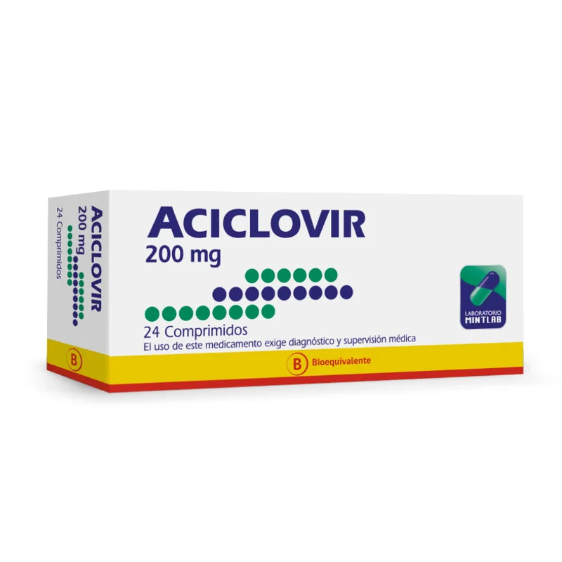 Aciclovir 200mg 24 Comprimidos