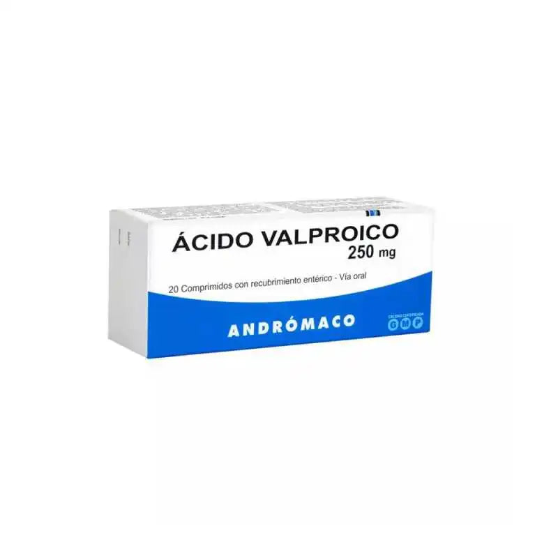 Ácido Valproico 250mg 20 Comprimidos Con Recubrimiento Entérico