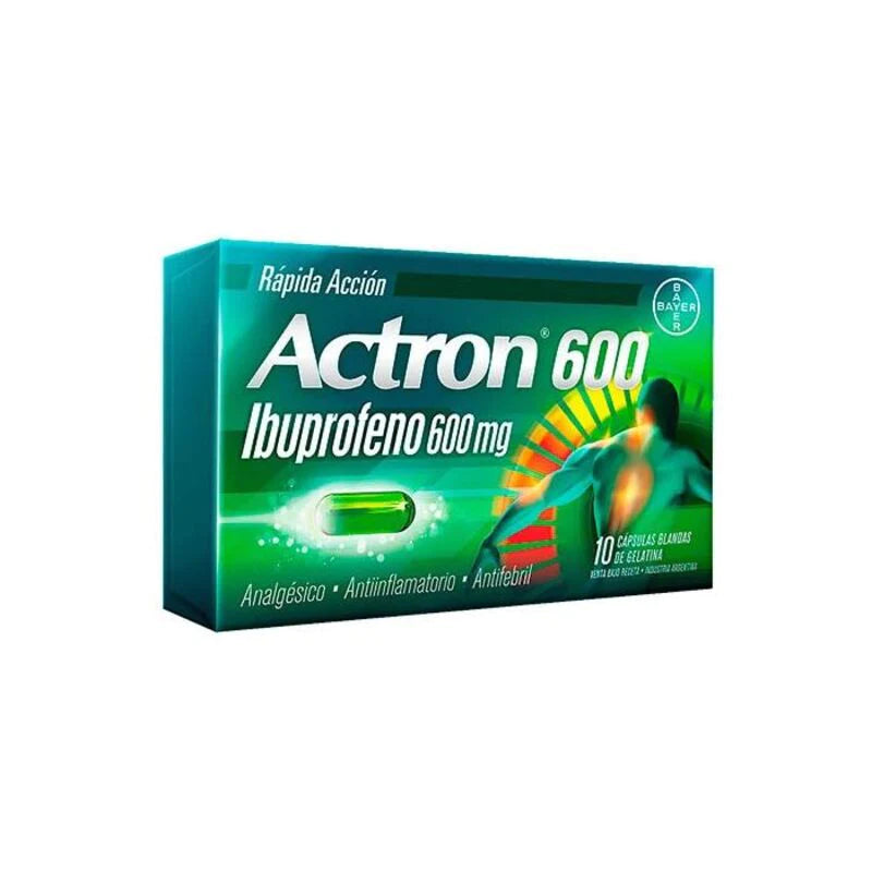 Actron 600mg 10 Cápsulas Blandas