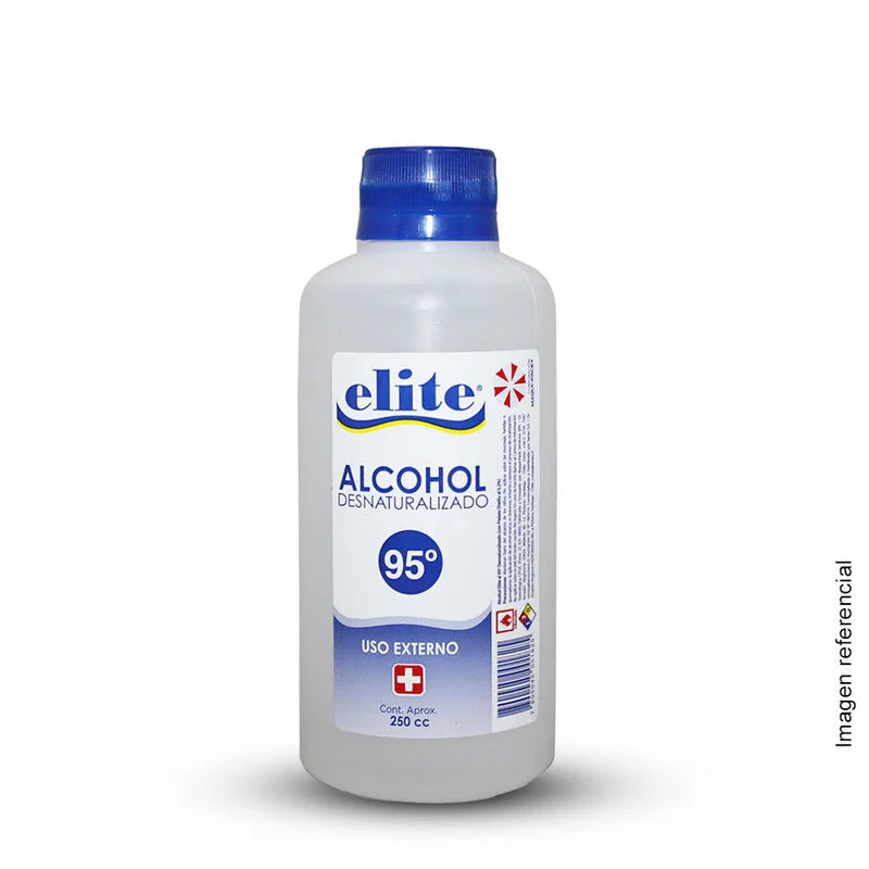 Alcohol desnaturalizado 95° uso externo Elite 250ml