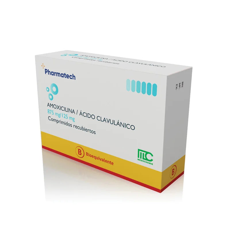 Amoxicilina/Ácido Clavulánico 875mg/125mg 14 Comprimidos recubiertos