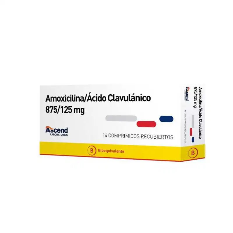 Amoxicilina/Ácido clavulánico 875mg/125mg 14 Comprimidos Recubiertos