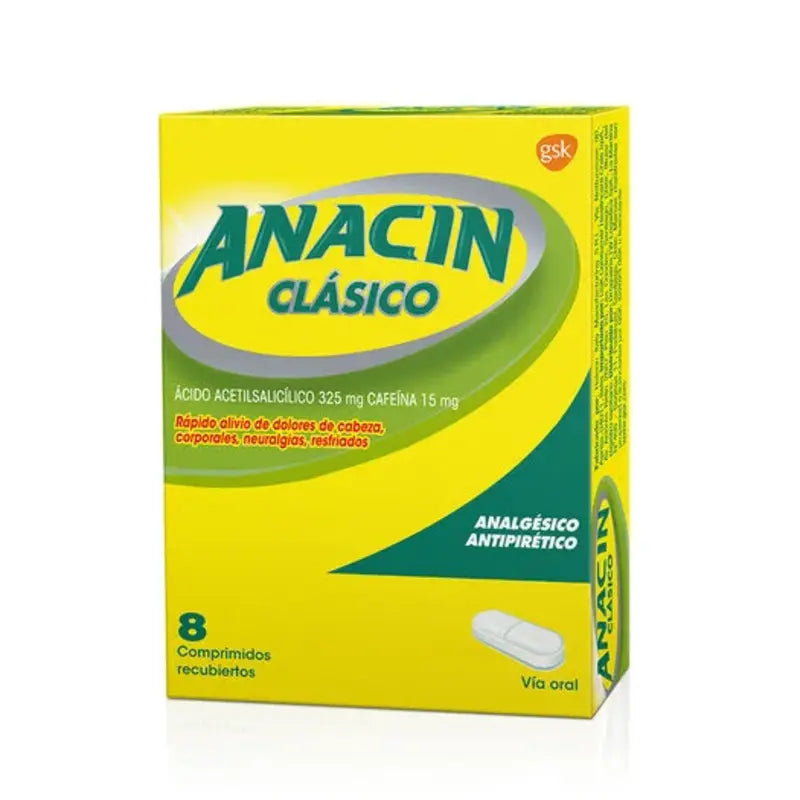 Anacin Clásico 8 Comprimidos Recubiertos