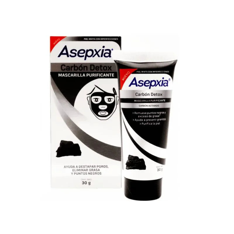 Asepxia Carbón Detox Mascarilla Purificante 30g