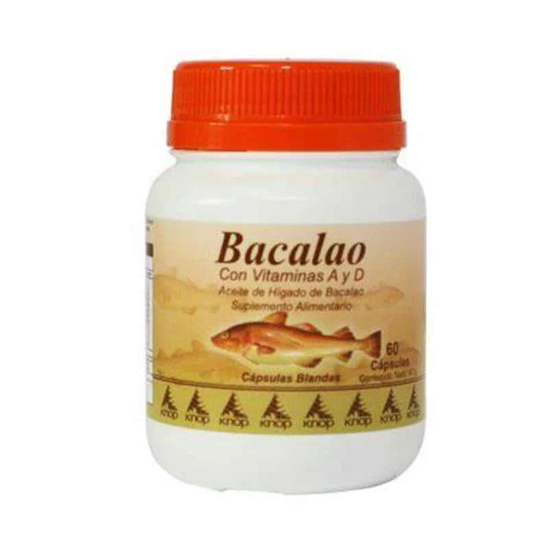 Bacalao con Vitaminas A y D 60 Cápsulas