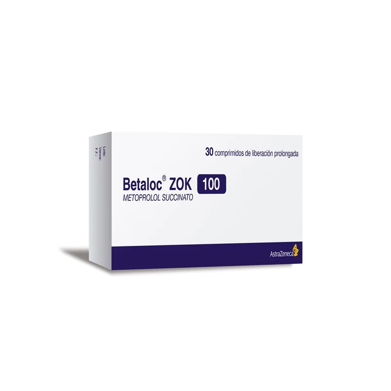 Betaloc Zok 100mg 30 Comprimidos de liberación prolongada