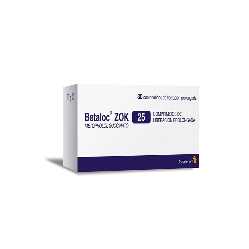 Betaloc Zok 25mg 30 Comprimidos de liberación prolongada