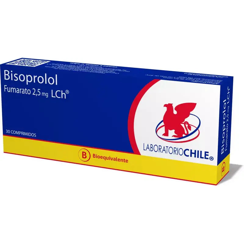 Bisoprolol Fumarato 2,5 mg 30 comprimidos recubiertos