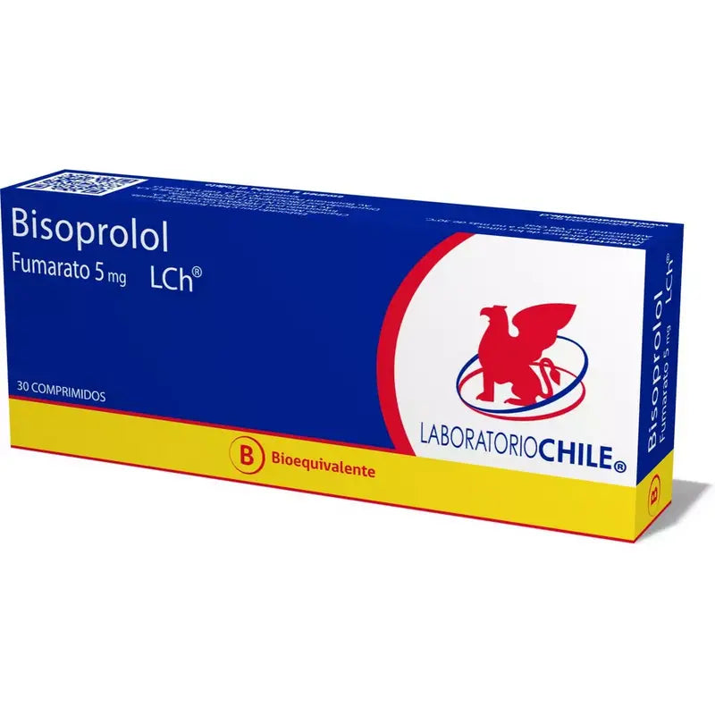 Bisoprolol Fumarato 5 mg 30 comprimidos recubiertos