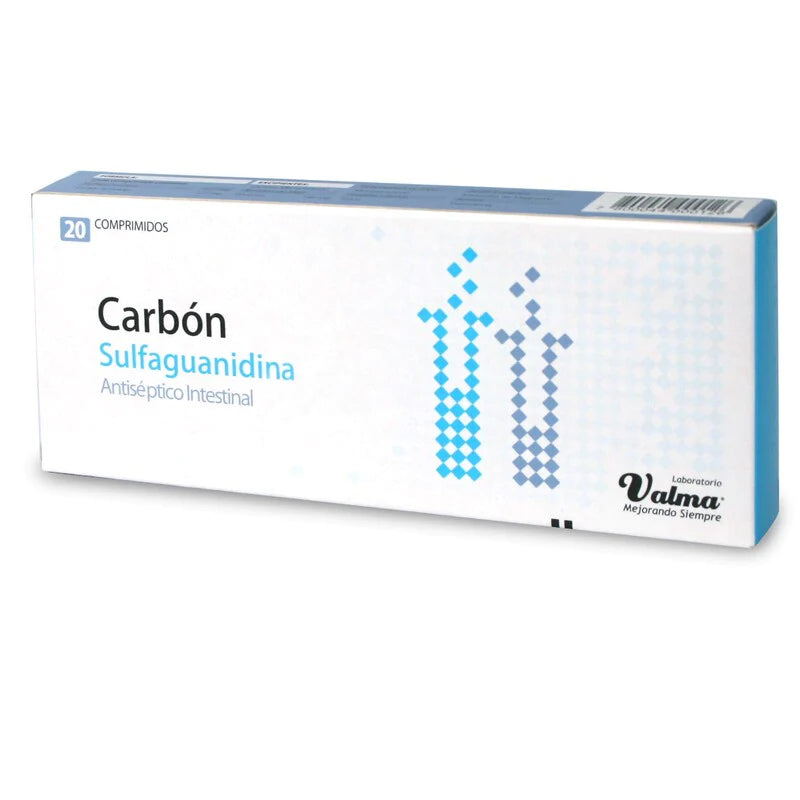 Carbon Sulfaguanidina 20 Comprimidos