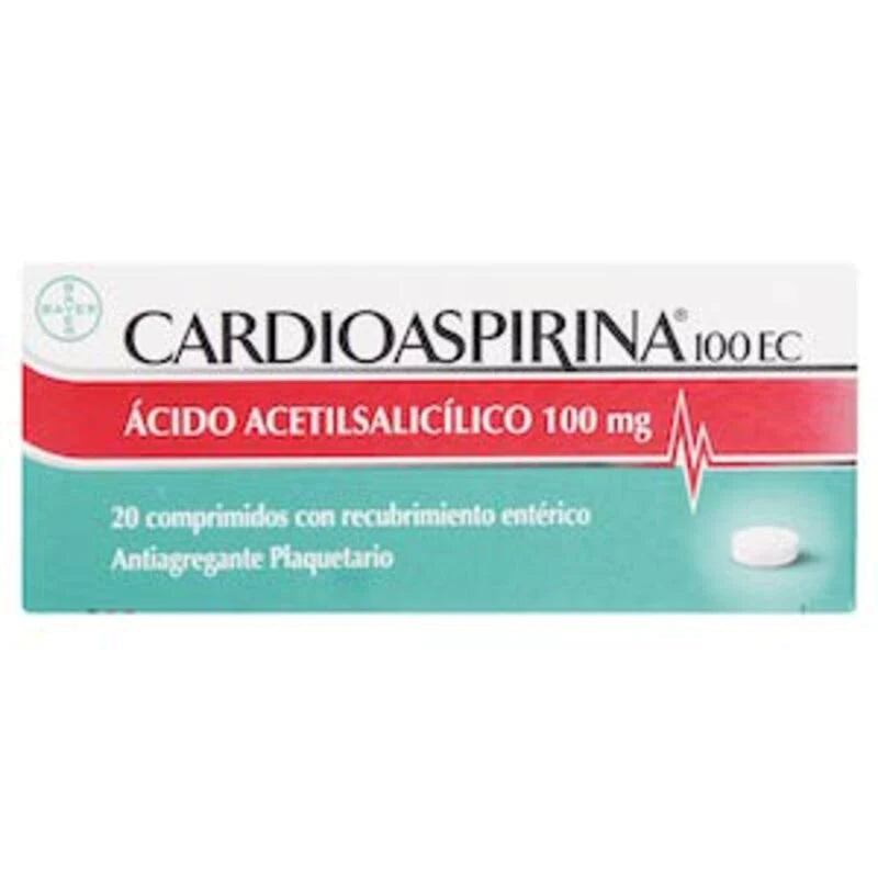 Cardioaspirina 100EC 20 Comprimidos con Recubrimiento Entérico