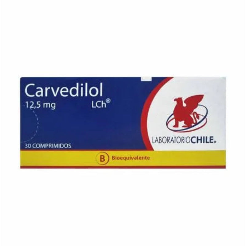 Carvedilol 12,5mg 30 Comprimidos