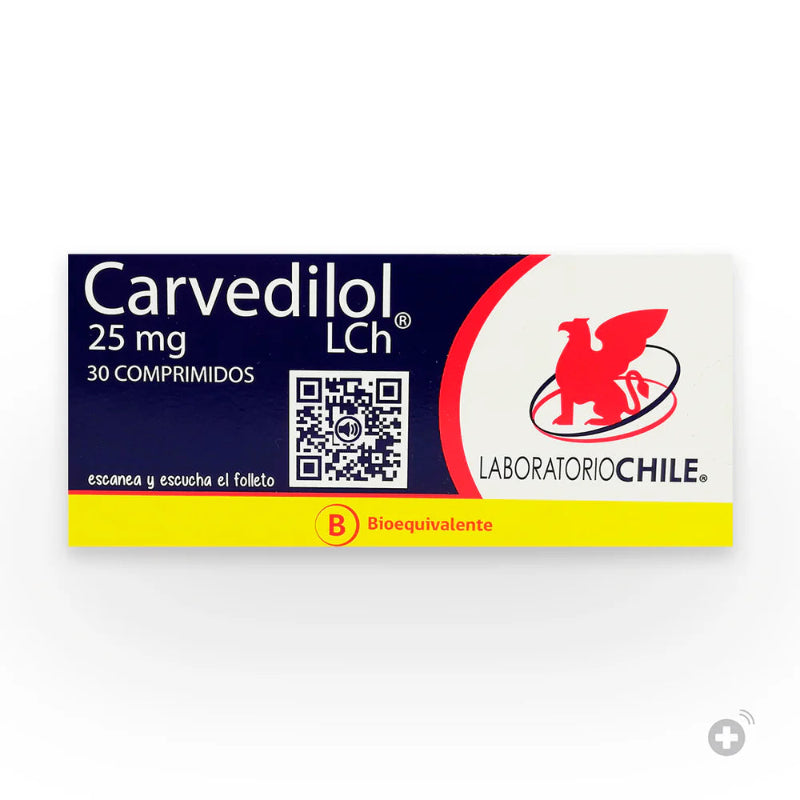 Carvedilol 25mg 30 Comprimidos