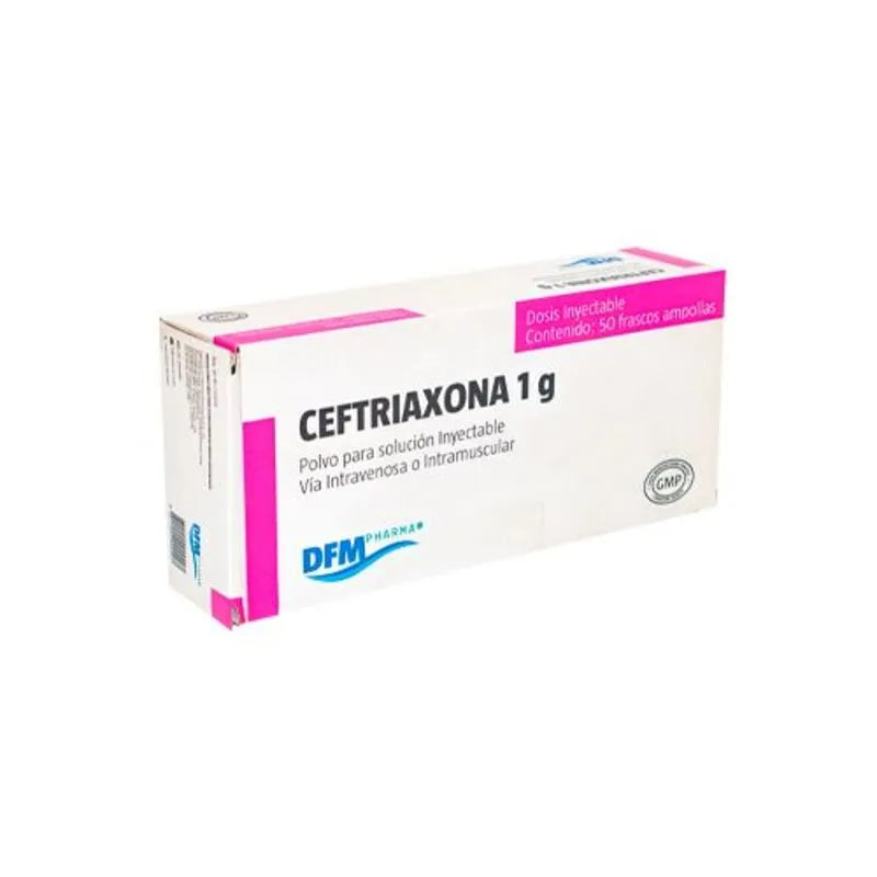 Ceftriaxona 1g Polvo Para Solución Inyectable (1 unidad)