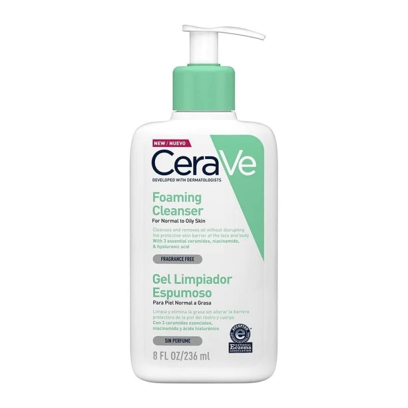 Cerave Gel Limpiador Espumoso Piel normal a Grasa 236 ml