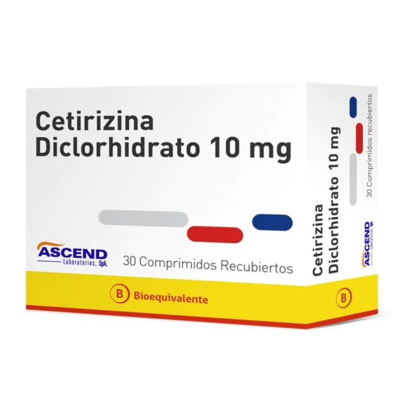 Cetirizina Diclorhidrato 10mg 30 Comprimidos recubiertos