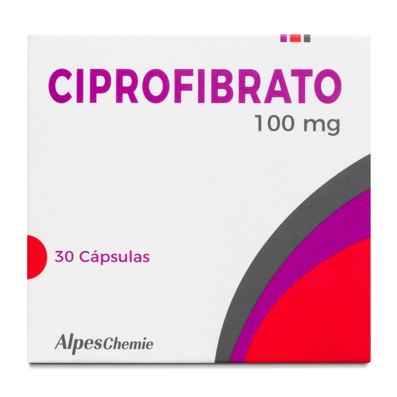 Ciprofibrato 100mg 30 Cápsulas