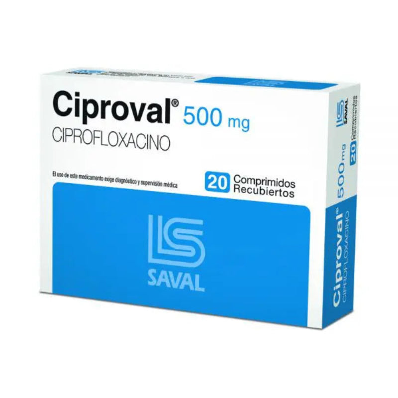 Ciproval 500mg 20 Comprimidos recubiertos