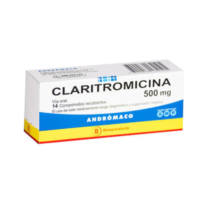 Claritromicina 500mg 14 Comprimidos