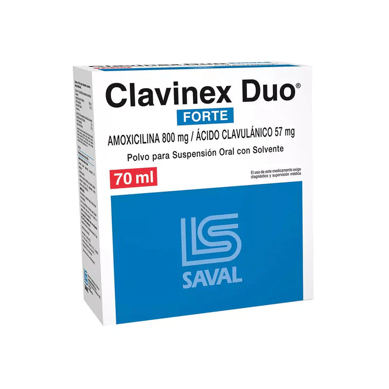 Clavinex Duo Forte Polvo para suspensión oral 70ml