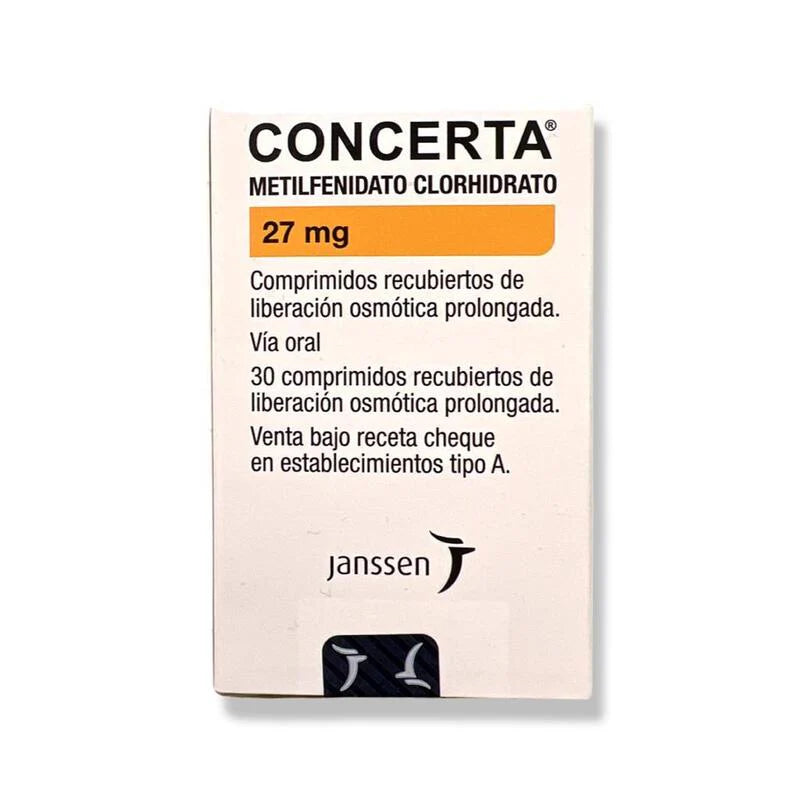 Concerta 27mg 30 Comprimidos de liberación osmótica prolongada