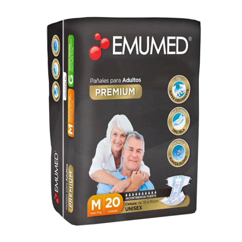 Emumed Pañal Adulto M 20 unidades