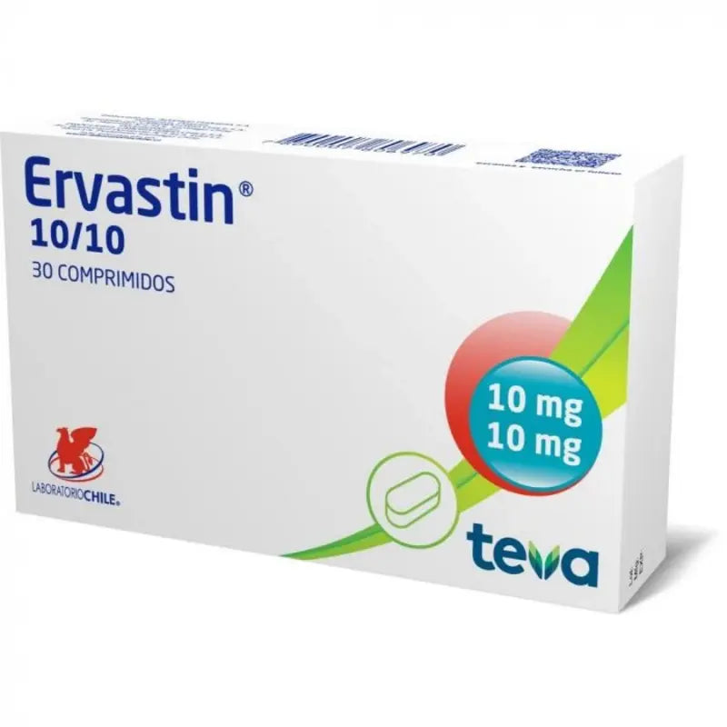 Ervastin 10/10mg 30 comprimidos