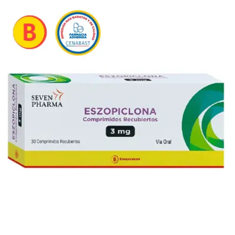 Eszopiclona 3mg 30 comprimidos recubiertos