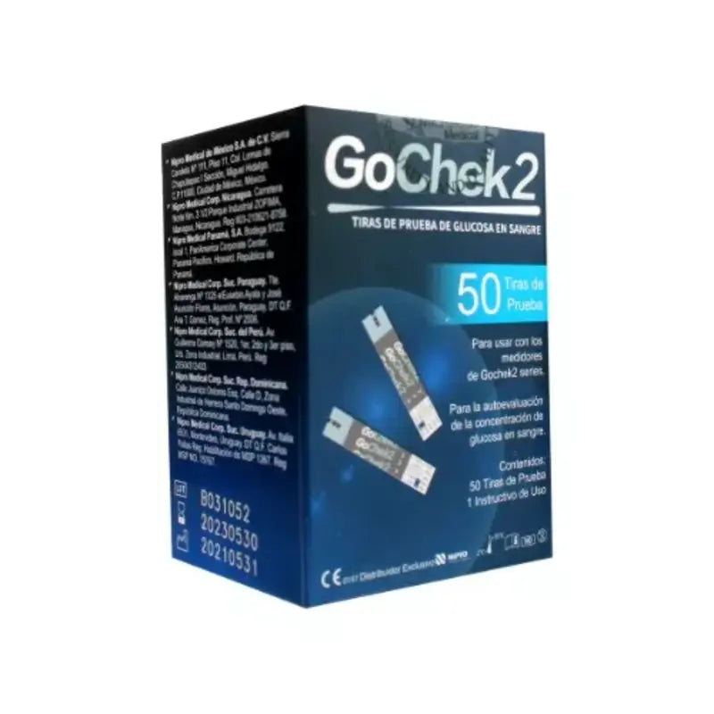 GoCheck 2 5o tiras de prueba