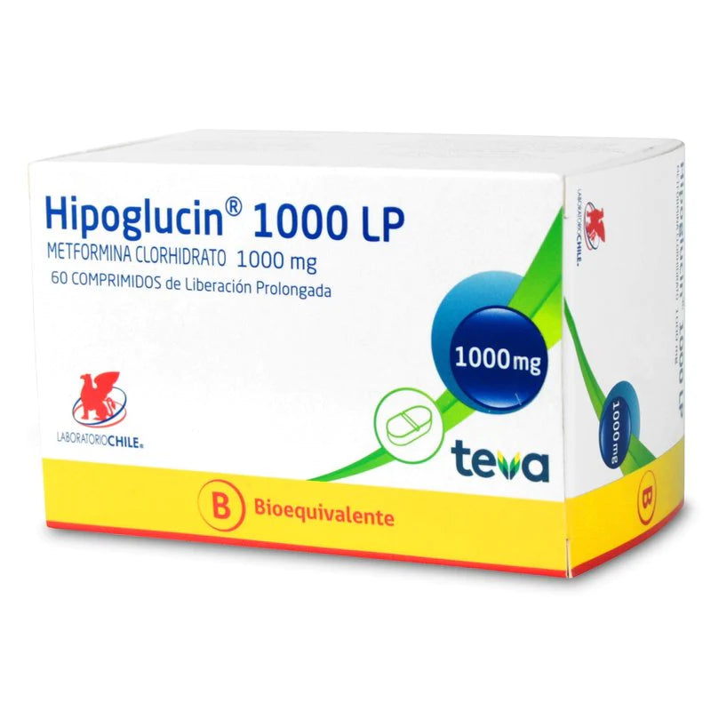 Hipoglucin 1000mg LP 60 Comprimidos de Liberación prolongada