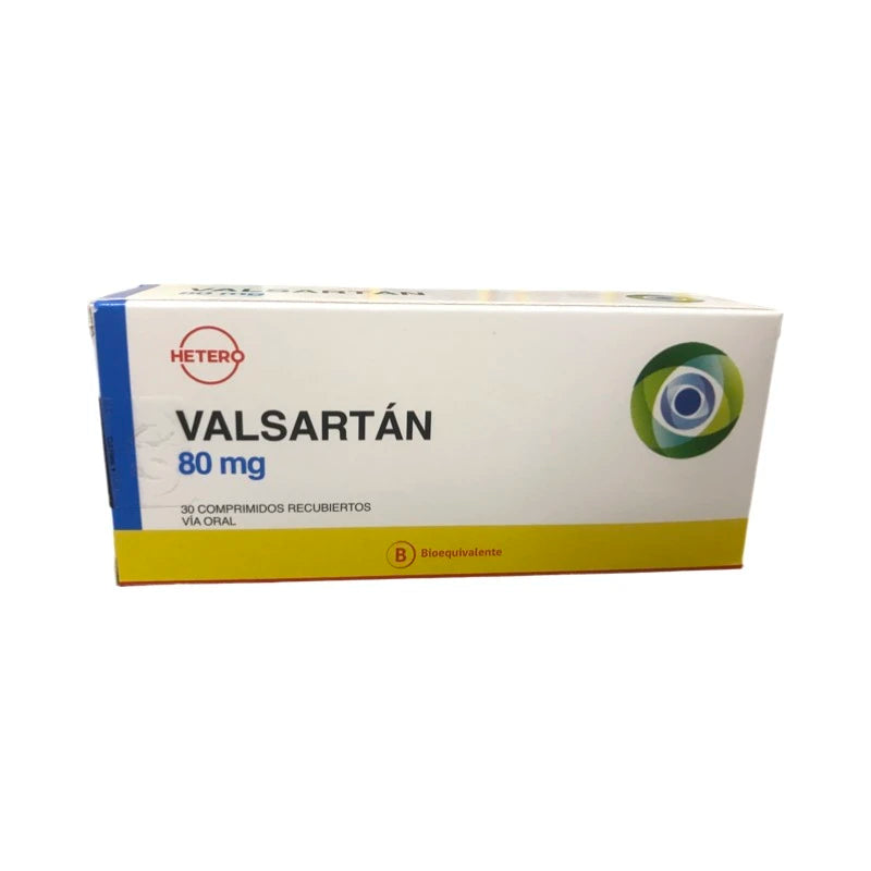 Valsartán 80mg 30 Comprimidos Recubiertos