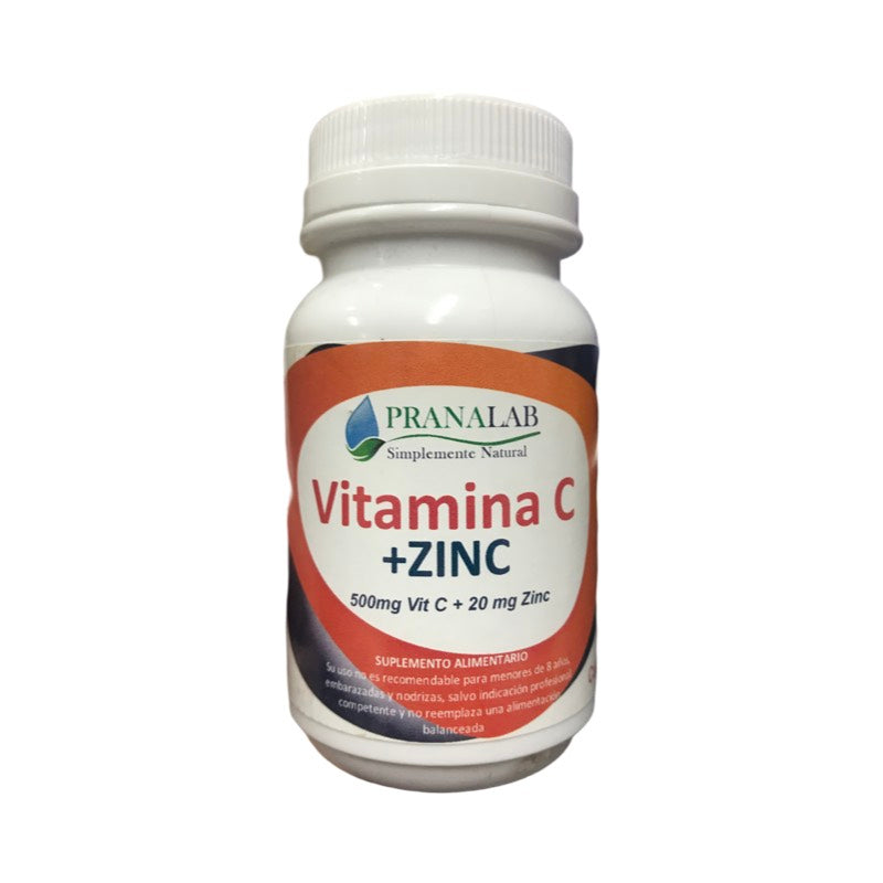 Vitamina C + Zinc 60 Cápsulas Pranalab