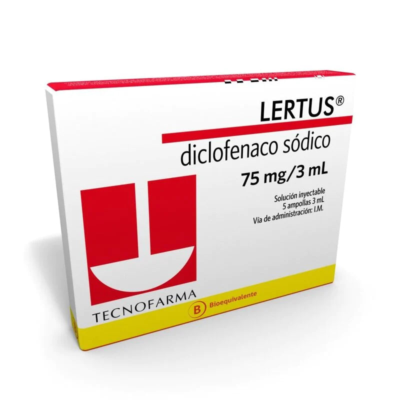 Lertus solución inyectable 75mg/3ml 5 Ampollas 3ml