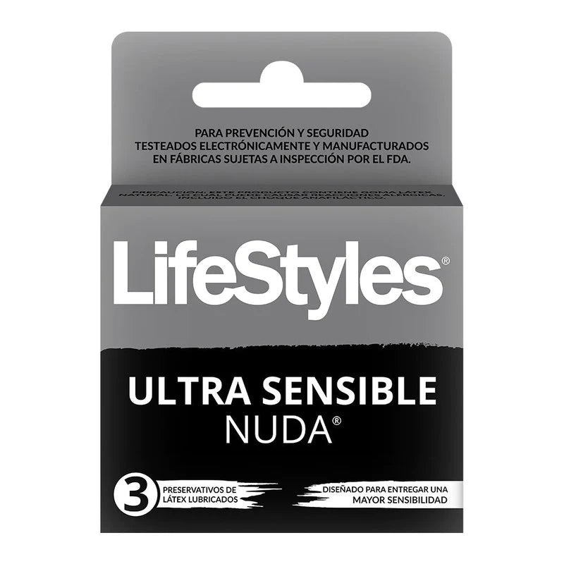 LifeStyle ultra sensible nuda 3 preservativos de latex