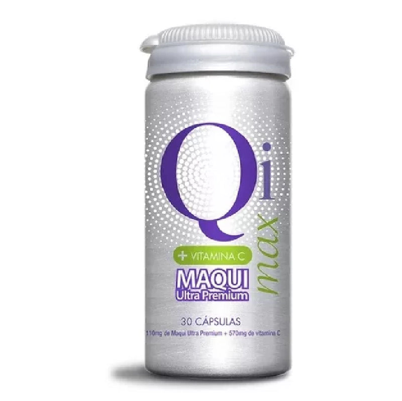 Qi Max, Concentrado Maqui + Vitamina C 30 Cápsulas